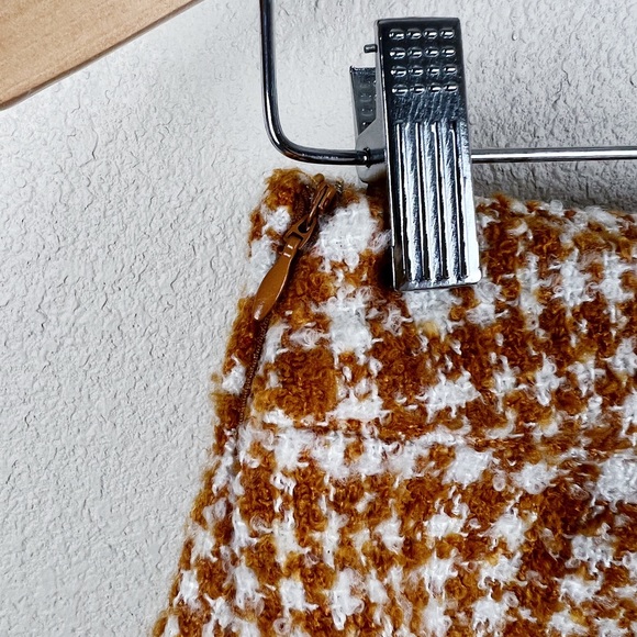 NWT Naked Zebra Yellow Plaid Wool Tartan Skirt Sz Small - Picture 4 of 5